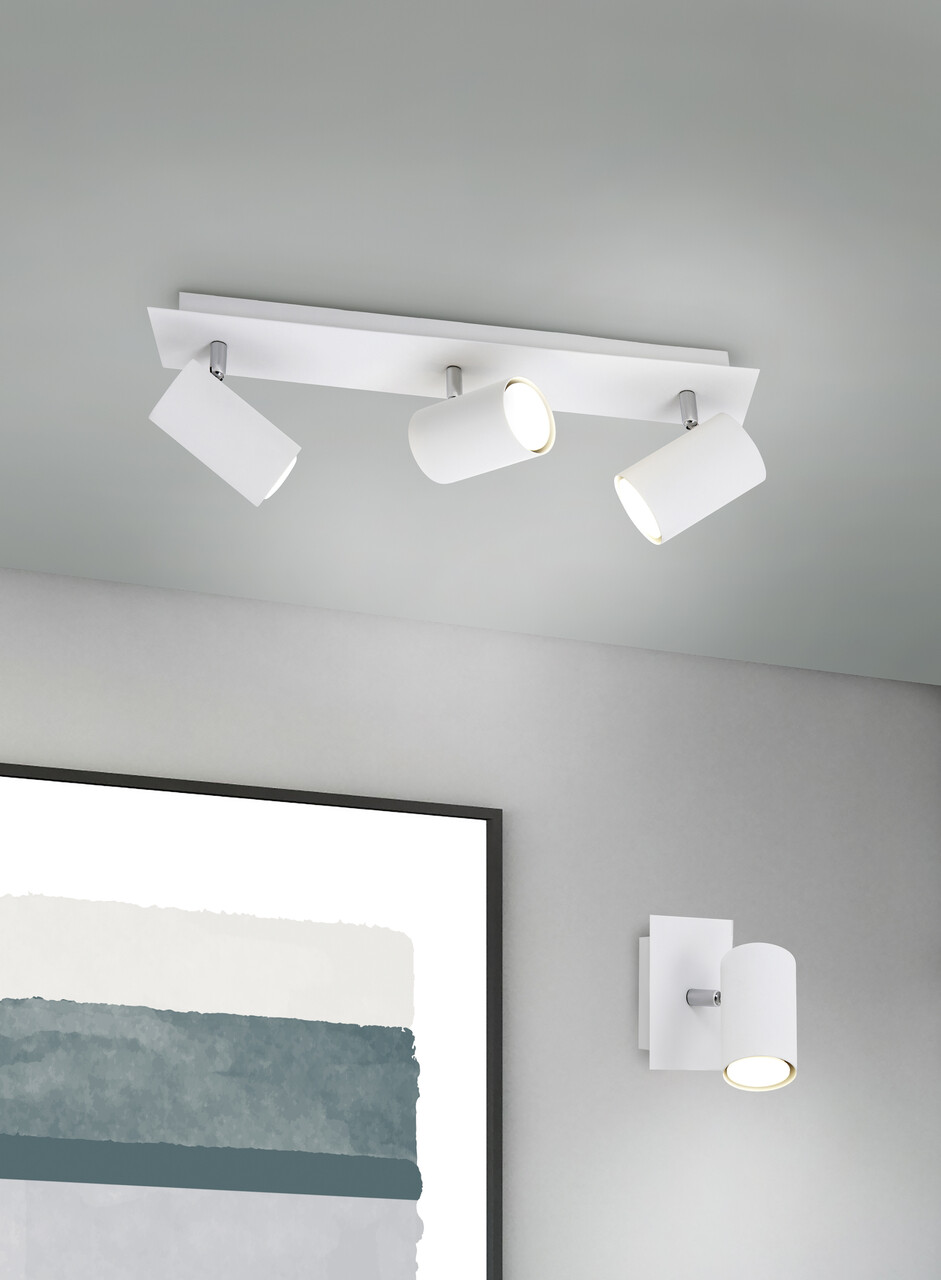 Plafoniera Marley, TRIO, 48x9x15 cm, 35W, 3x GU10, metal, alb - imagine 4